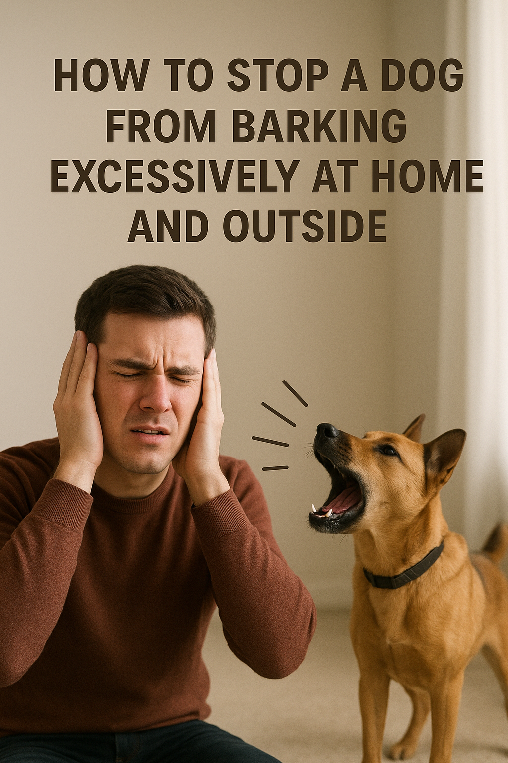 HOW TO STOP A DOG FROM BARKING EXCESSIVELY AT HOME AND OUTSIDE
